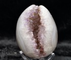Geode di Ametista lavorato a uovo cm.7,9H