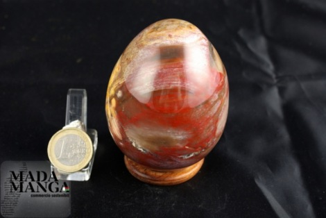 Uovo in Legno Fossile cm.8H