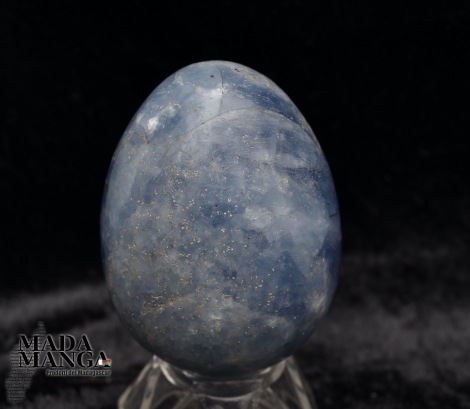 Uovo in calcite azzurra cm.6,2H