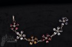 Braccialetto in argento con acquemarine, granati, citrini, ioliti