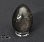Uovo in ossidiana silver cm.5,1H