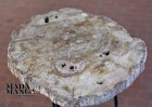 Tavolo legno fossile ovale cm.55x46