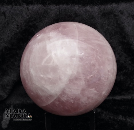 Sfera in quarzo rosa da cm.12