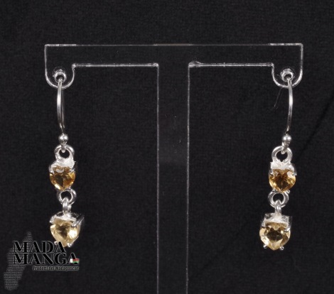 Orecchini in Argento con Quarzi citrini