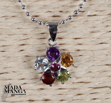 Ciondolo in Argento con pietre miste