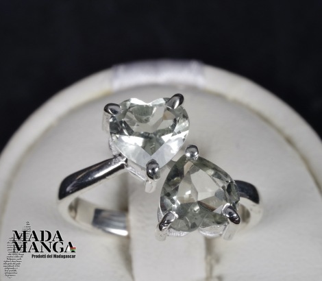 Anello in Argento con ametiste verdi