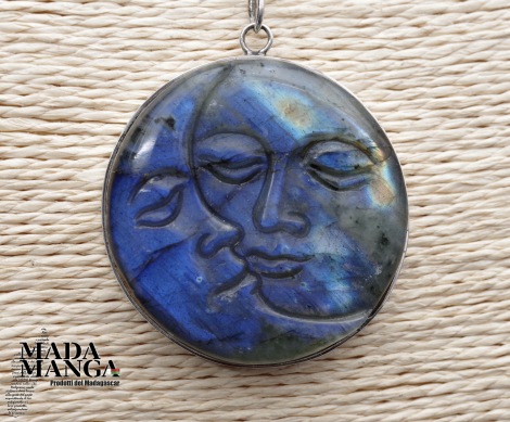Ciondolo in Labradorite sole/luna