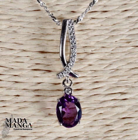Ciondolo in Argento con ametista