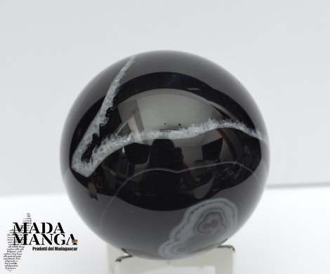 Sfera in Agata nera cm.5,9