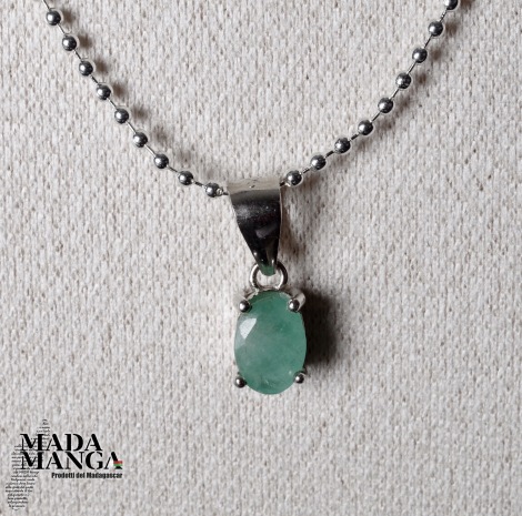 Ciondolo in Argento con smeraldo
