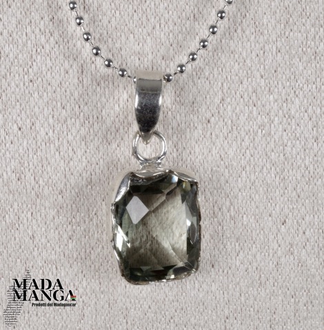 Ciondolo in Argento con Ametista Verde
