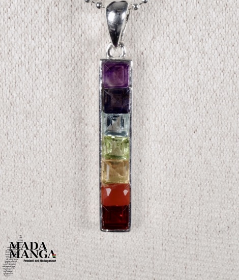 Ciondolo in Argento con pietre 7 Chakra