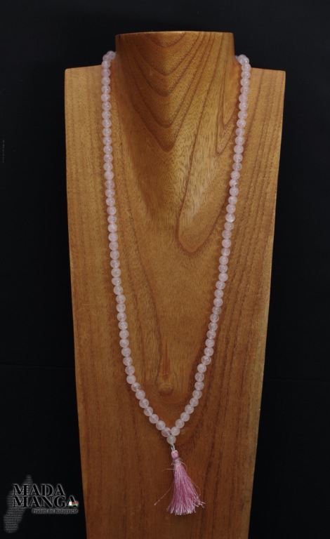 Mala in quarzo rosa