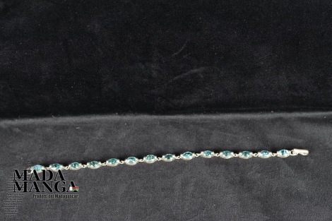 Braccialetto in argento con apatiti blu