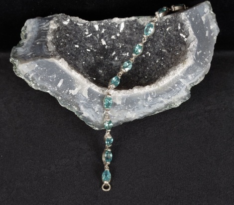 Braccialetto in argento con apatiti blu