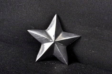 stella in alluminio bombata cm.9