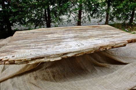 Tavolo legno fossile 126 x 72 cm
