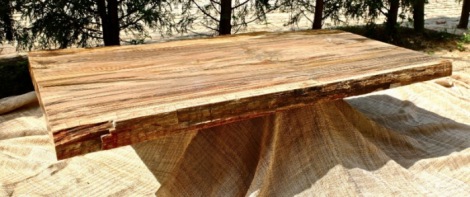 tavolo in legno fossile 118x 61 cm