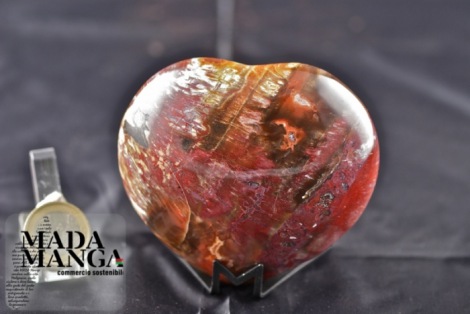 Cuore in legno fossile