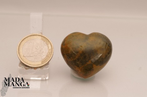 cuore in diaspro verde variegato
