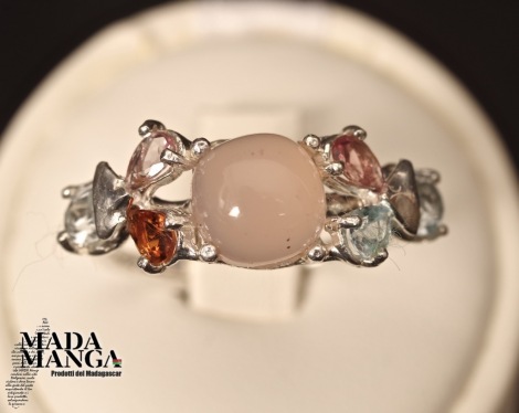 Anello in Argento con Quarzo rosa