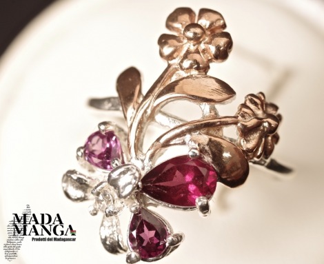 Anello in Argento con rodoliti