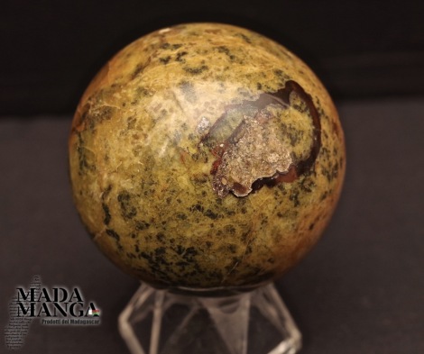 Sfera in opale matrix/pistacchio cm.6,4
