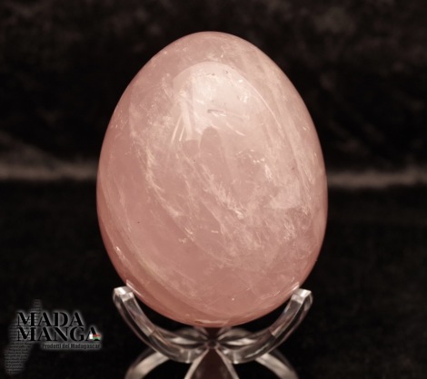 Uovo in Quarzo Rosa da cm.7,7H