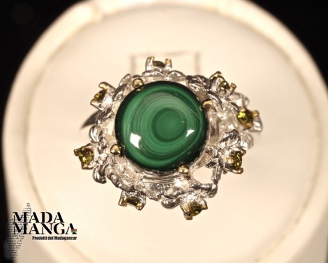 Anello in Argento con Malachite