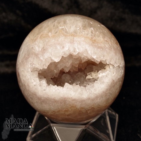 Geode in quarzo lavorato a sfera  da cm.7,6