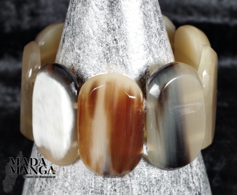 bracciale elastico in corno