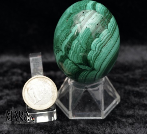 Uovo in Malachite cm.5,5H