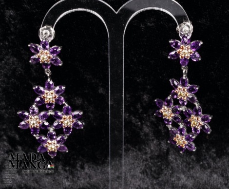 Orecchini in Argento con Ametiste e zaffiri