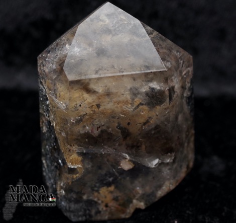 Punta in Quarzo ialino "giardino" con inclusioni