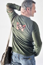 LEMURE STAMPATO SU T SHIRT MANICA LUNGA