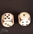scatola con dadi in osso e corno