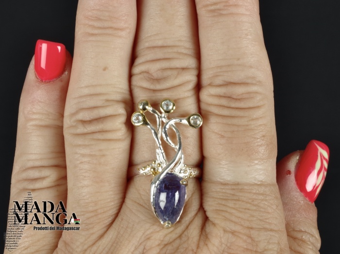 Anello Stack/Impilabile In Argento 925 Con Vera Tanzanite – Elegante E Raffinato, Gioiello Donna
