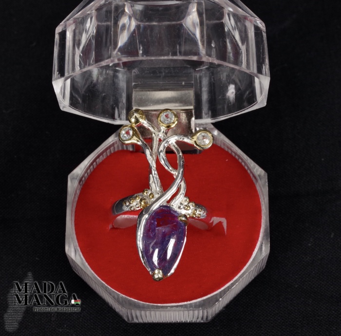 Collana In Tanzanite Naturale AAA Argento 925 - Perline R Tonde Di Pietra Preziosa Dicembre - Gioiello Fatto A Mano In India - Lunghezza 45 Cm