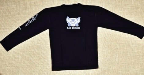 T SHIRT COTONE NERO CON STAMPA LEMURE